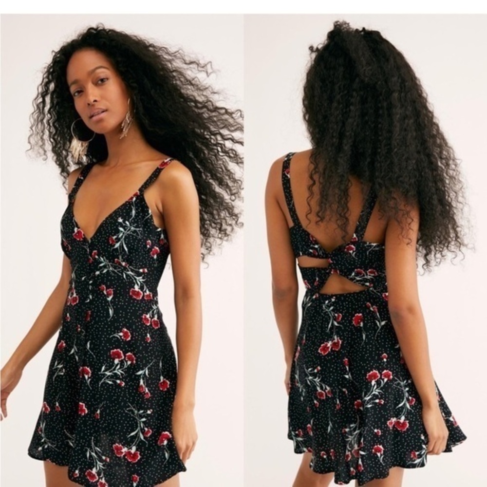 Free People floral dot dress